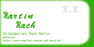 martin mach business card